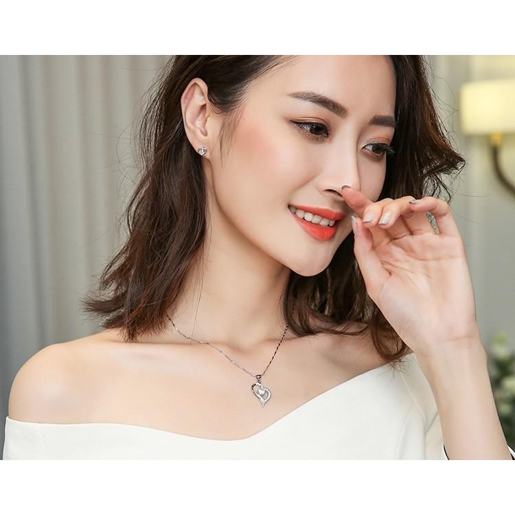 ネックレス ピアス レディース 豪華2点セット ハート 30代40代20代 女性 人気 誕生日 母の日 お祝い ギフト 福袋の画像