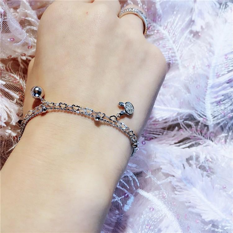 925 銀とクリスタルダイヤモンドのエレガントなブレスレット RainbowGirl ブレスレット レディース 蝶々 可愛い キラキラ CZダイヤ