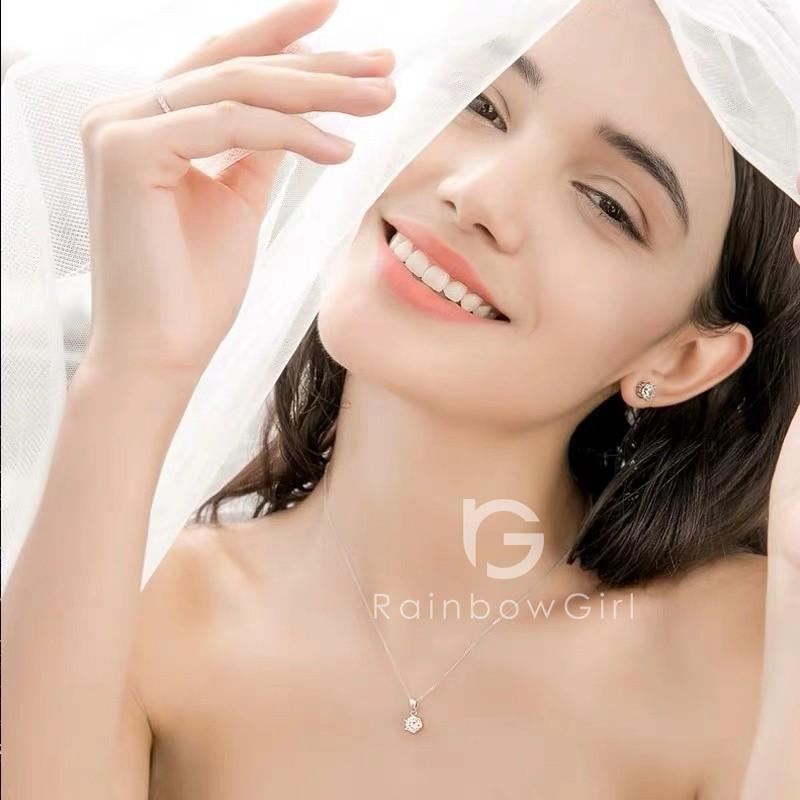 ネックレス レディース 一粒 大粒1.25ct シンプル シルバー925 プラチナコーテイング 40代 50代 女性 彼女 嫁 母 人気 誕生日プレゼント 母の日の画像