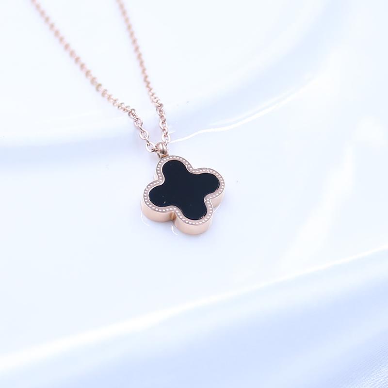 ネックレス レディース 18k 18金ステンレス 四つ葉クローバー お花