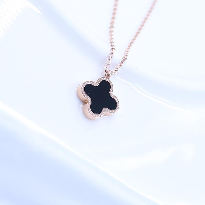 ネックレス レディース 18k 18金ステンレス 四つ葉クローバー お花