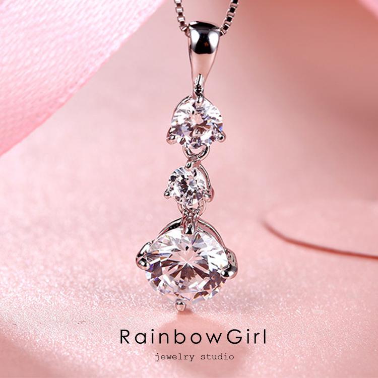 RainbowGirl(アクセサリー) ネックレス レディース 3連粒 RainbowGirl(アクセサリー) ネックレス レディース 3連粒