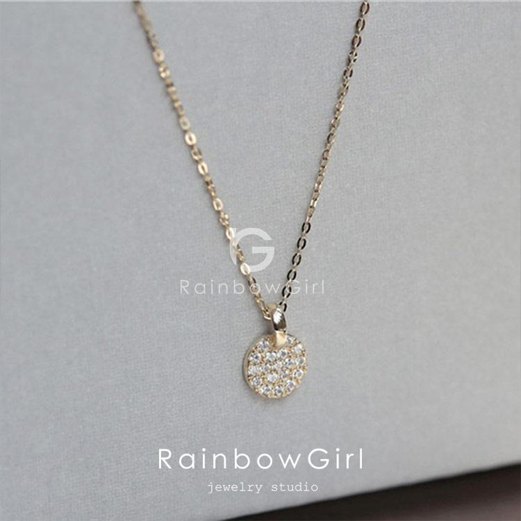 RainbowGirl（アクセサリー） ネックレス レディース 一粒 コイン