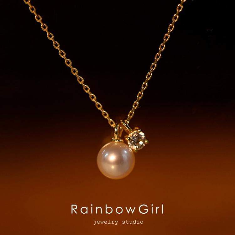 RainbowGirl(アクセサリー) ネックレス レディース 一粒パール RainbowGirl(アクセサリー) ネックレス レディース 一粒パール