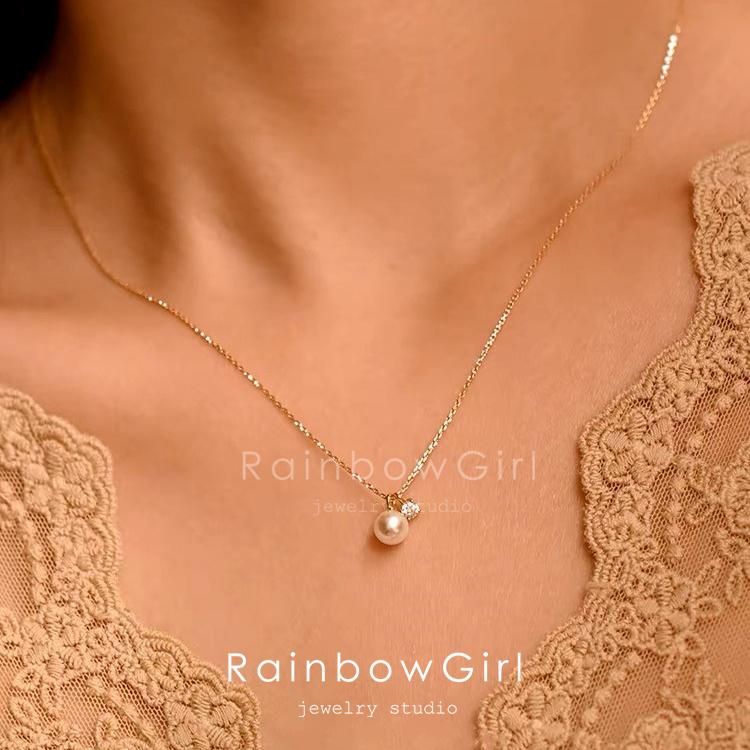 RainbowGirl(アクセサリー) ネックレス レディース 一粒パール RainbowGirl(アクセサリー) ネックレス レディース 一粒パール