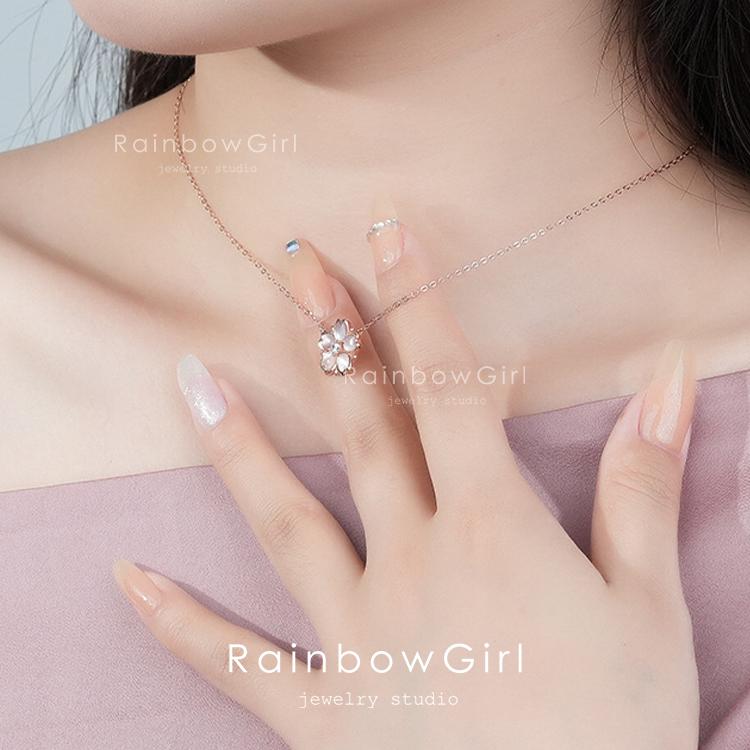 ネックレス レディース さくら 桜 花びら ピンクゴールド 大人可愛い 人気 女性 誕生日 母の日 記念日の画像