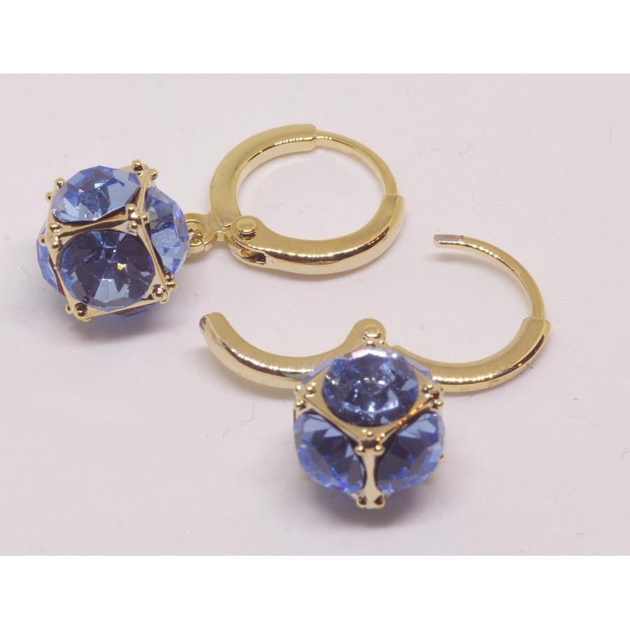 18K RGP ゴールド ダイヤ CZ ブルー ボール 揺れ ピアス gp5644 感謝 ご褒美 オシャレ : RainbowRabbit ...