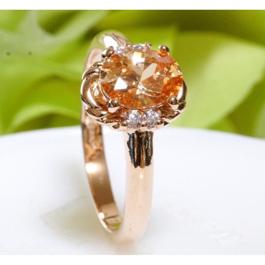 18K RGP ゴールド CZ オレンジ 彩石 リング gu1039e 感謝 新年 : RainbowRabbit - 通販 - Yahoo ...