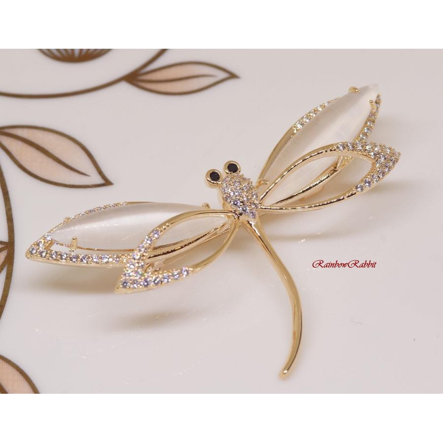初回特価‼︎18K 蜻蛉モチーフブローチ