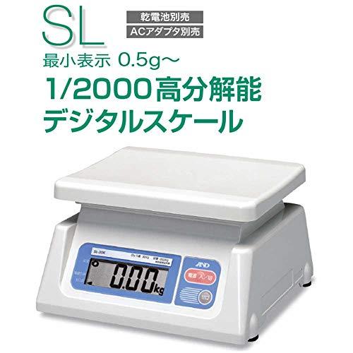 AD　デジタル両面表示はかり　SL-30KD　≪ひょう量:30kg　皿寸法:230(W)*190(D)mm　検定無≫　最小表示:0.02kg