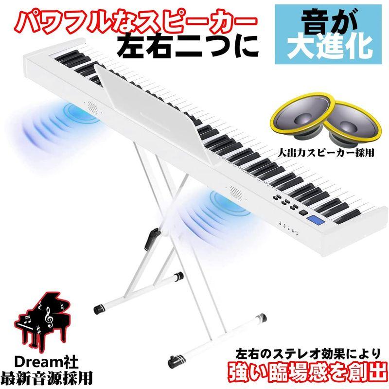 開店記念セール！】 ニコマク NikoMaku 電子ピアノ 88鍵盤 コンパクト 日本語表記 MIDI対応 SWAN-S 二つステレオ  2022年７月最新 軽量 デジタル楽器