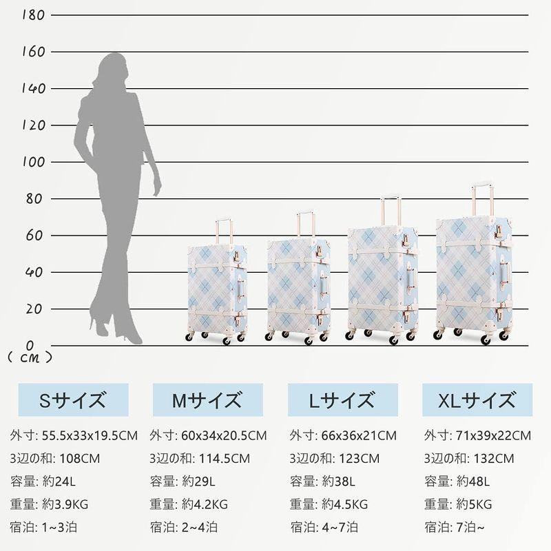 【値下げ】 ユーニットラベル かわいい キャリーケース 可愛い トランク ケース 静音四輪 復古主義 キャリーバッグ 手作り S型 スーツケース 機内持 【1849824793】(10797円)