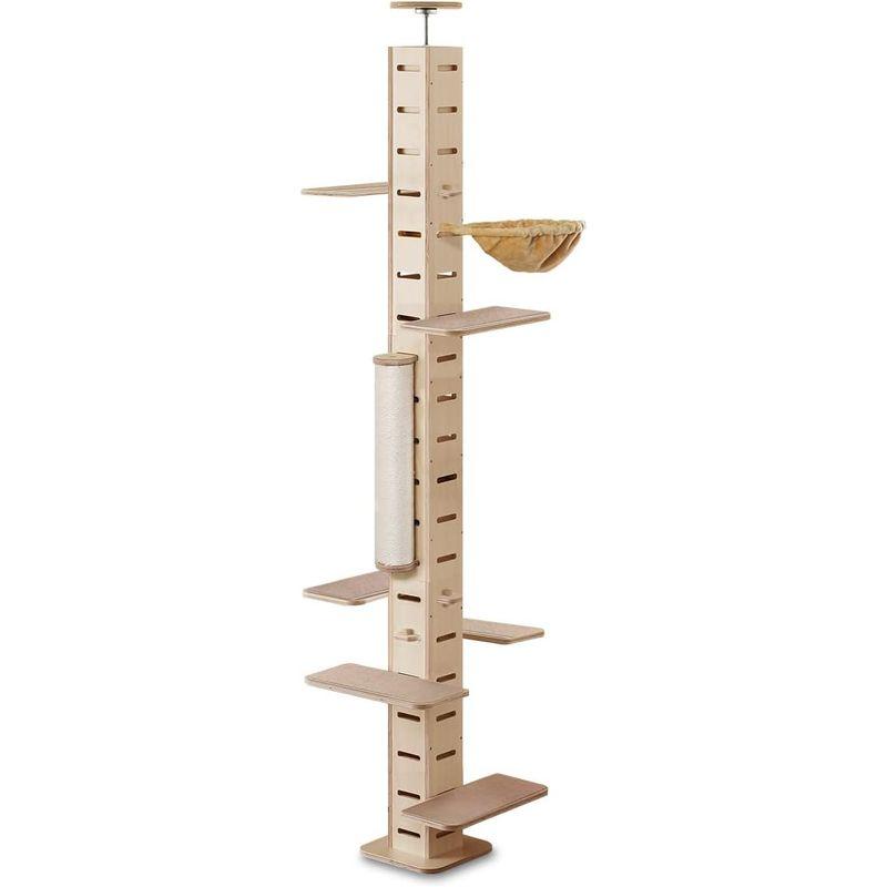 ottostyle.jp キャットタワー TOTEM ナチュラル ＆爪とぎポール ＆ハンモック ＆すべり止めマット ベージュ セット トーテ 約 jp キャットタワー TOTEM ナチュラル ＆爪とぎポール ＆ハンモック ＆すべり止めマット ベージュ セット トーテ サイズ