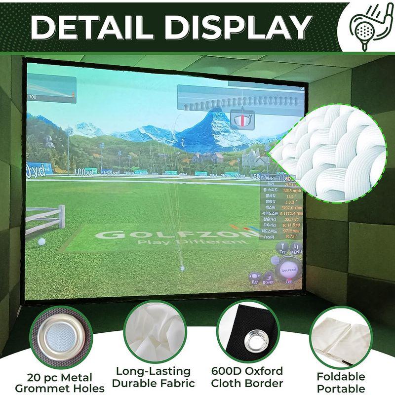 ［即日発送］ KHAMPA ゴルフインパクトスクリーン - シミュレーター - 耐久性のあるグロメット - 強化ブラックボーダー - 9.8 x 11.5 【PET7310880792】(26330円)