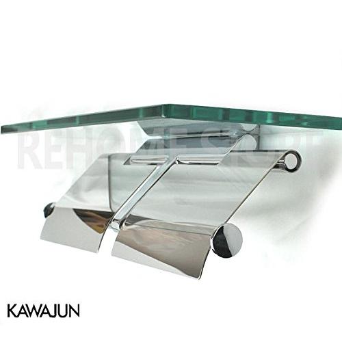 KAWAJUN カワジュン ペーパーホルダー（紙巻器） ガラス棚付ダブル