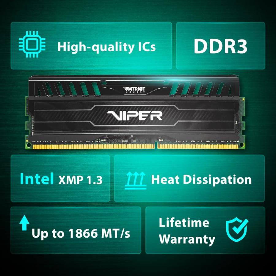 Patriot Memory Viper3 Series DDR3 1866MHz PC3-15000 16GBキット (2 x 8GB) デスクトッ_7