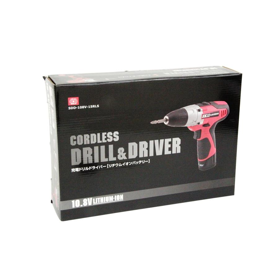 SK11(エスケー11) 10.8V 充電ドリルドライバー SDD-108V-15RLS 