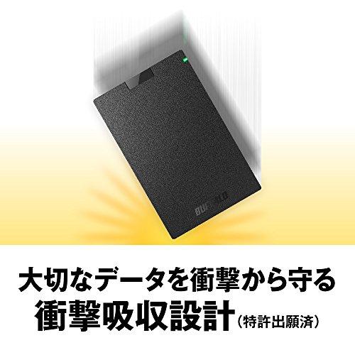 BUFFALO USB3.1(Gen.1)対応 ポータブルHDD スタンダードモデル ブラック 1TB HD-PCG1.0U3-BBAの画像