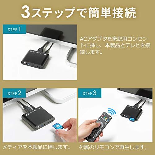 サンワダイレクト 4K対応 メディアプレーヤー USBメモリ/SDカード対応