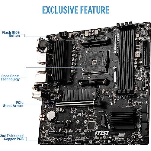 MSIマザーボード B550M PRO-VDH WIFI Ryzen 5000シリーズ (AM4)対応 M