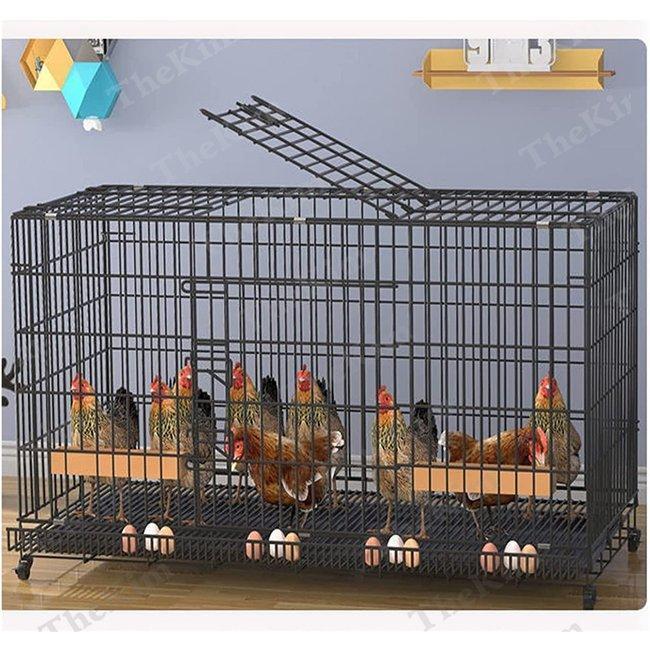 鶏用ケージ 大型 鶏かご 鶏小屋 家庭用 飼育ケージ 家禽用ケージ 鶏舎 水入れ 餌入れ トレー付き 掃除しやすい 通気性 組み立て簡単 7-10羽 
