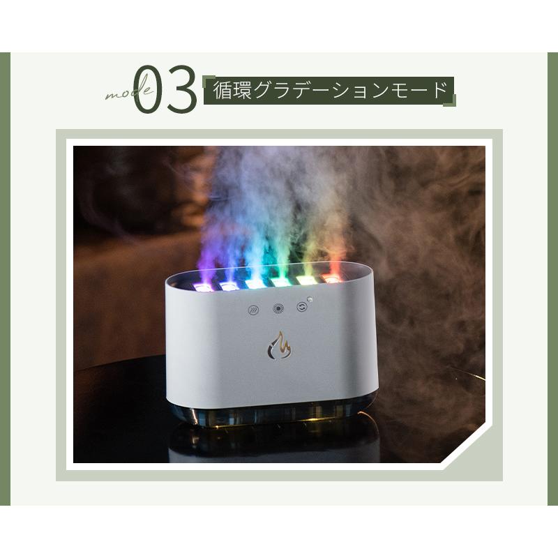 加湿器 LEDライト付き 卓上加湿器 USB イルミネーション機能 音楽同期 RGB 調色 加湿力 超音波式加湿器 900ml type-c給電 10時間タイマー機能 自動運転停止 ナイ｜rainbowstar7｜09