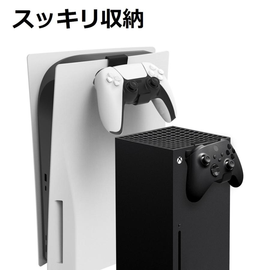 PS5 収納 フック ヘッドホン収納 2枚入り コントローラー収納 ヘッドホンハンガーホルダー PlayStation5Pro XBOX PlayStation 5 引掛け クッション  黒 送料無料 |  | 07