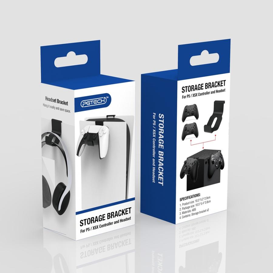 PS5 収納 フック ヘッドホン収納 2枚入り コントローラー収納 ヘッドホンハンガーホルダー PlayStation5Pro XBOX PlayStation 5 引掛け クッション  黒 送料無料 |  | 09