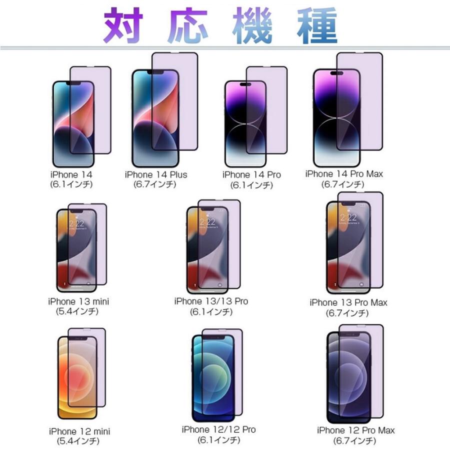 iPhone 14 13 12 ガラスフィルム ブルーライトカット iPhone 14 Plus 14 Pro Max 13 Pro Max 12 Pro 12 mini フィルム 全面保護 保護シート 画面保護 送料無料 | Apple | 12