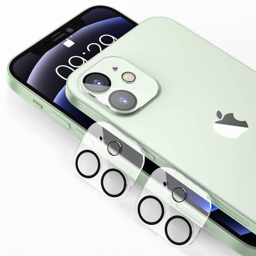 iPhone 12 Pro カメラレンズ フィルム mini レンズカバー クリア
