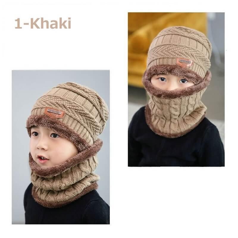 ニット帽 キッズ ニットキャップ 子供 ニット 帽子 ネックウォーマー 2点セット おしゃれ 秋 冬 春 裏起毛 防寒 ビーニーキッズ  親子 クリスマス プレゼント |  | 02