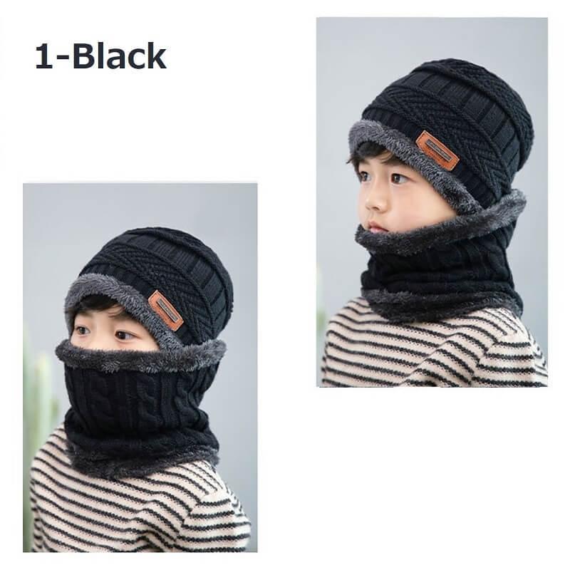 ニット帽 キッズ ニットキャップ 子供 ニット 帽子 ネックウォーマー 2点セット おしゃれ 秋 冬 春 裏起毛 防寒 ビーニーキッズ  親子 クリスマス プレゼント |  | 01