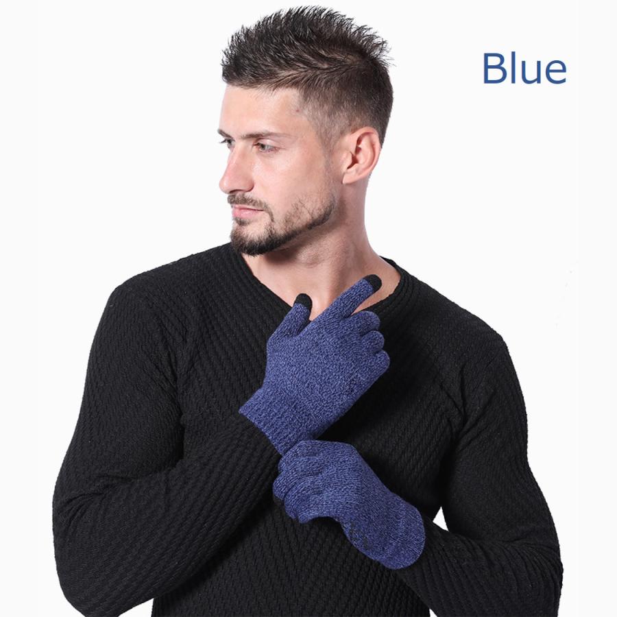 スマホ手袋 裏起毛 防寒 メンズ レディース スマートフォン タッチパネル対応グローブ ニット手袋 送料無料 |  | 18