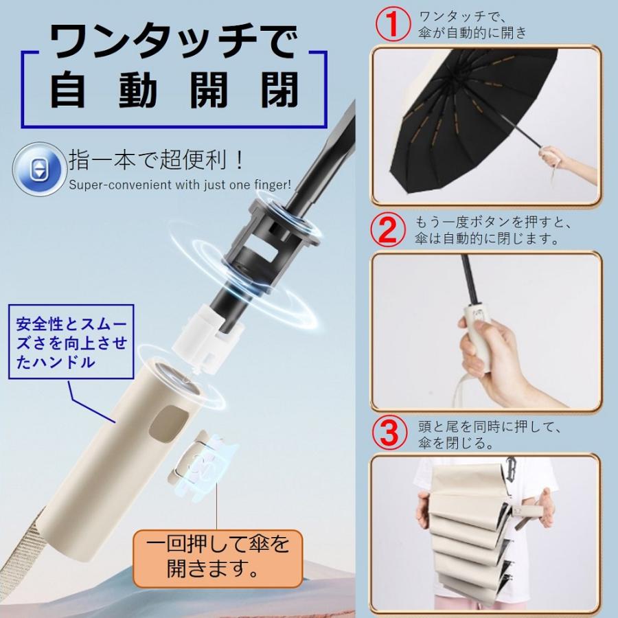 折りたたみ傘 メンズ レディース 大きい 特大 自動開閉 軽量 撥水 大きいサイズ 24本骨 折り畳 おしゃれ 台風 強風 丈夫 頑丈 日傘 晴雨兼用 無地 贈り物 |  | 10