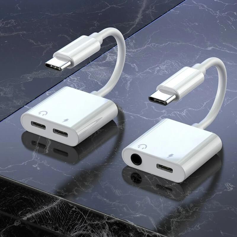 Type-CケーブルタイプCイヤホン変換Iphone充電音声通話音楽アイフォン: 追跡 最速 発送 iPhone 15 16 使用確認済 イヤホン type-c 変換