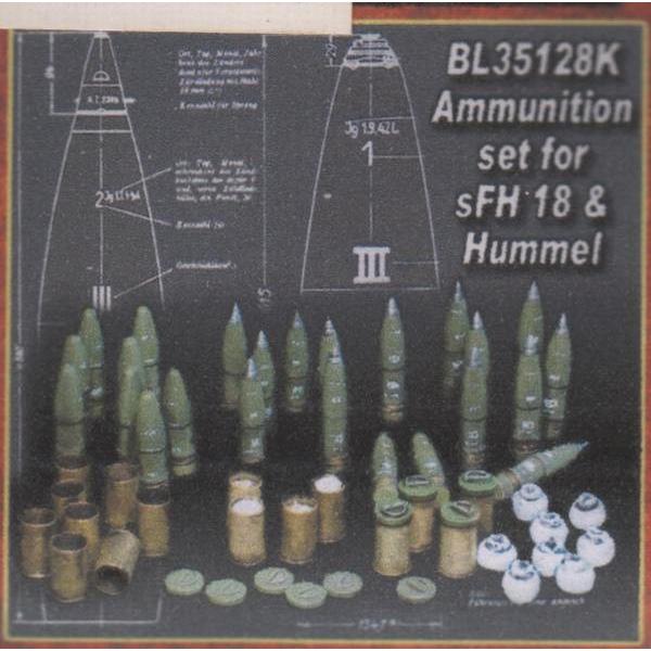 ブラストモデル BL35128K 1/35 sFH 18&フンメル用弾薬セット(レジン)｜rainbowten｜01