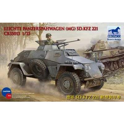 ブロンコモデル CB-35013 1/35 独 Sd.kfz 221 軽偵察装甲車 4x4 機銃搭載タイプ |  | 01