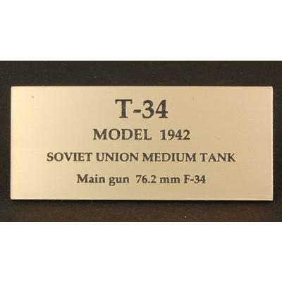 cobaanii mokei工房 FS-053 AFVネームプレート WW.II ソビエト T-34 1942 サイズ:24x55(mm) アクリル板｜rainbowten