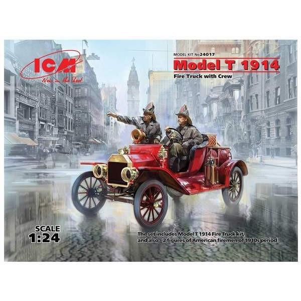 ICM 24017 1/24 T型フォード 1914 消防車 (消防士2名付) | 
