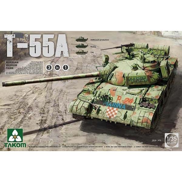 TAKOM TKO2056 1/35 ロシア軍 T-55A 中戦車 3in1｜rainbowten