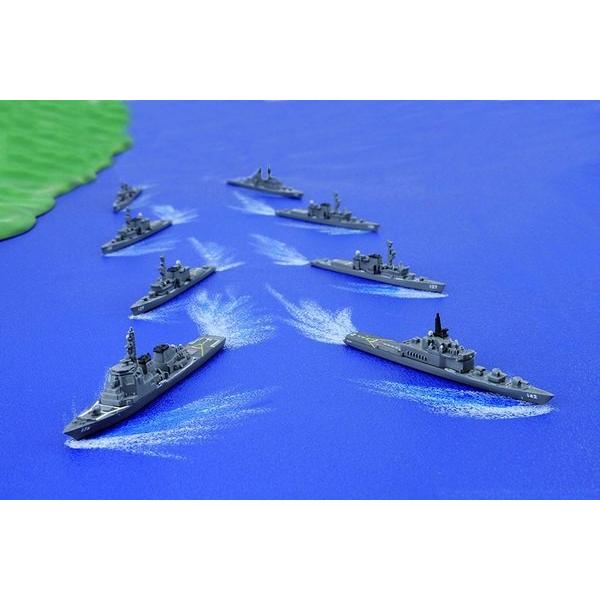 フジミ 集める軍艦シリーズ No.37 1/3000 海上自衛隊第4護衛隊群 1998年 ひえい ちょうかい 等8隻｜rainbowten｜02