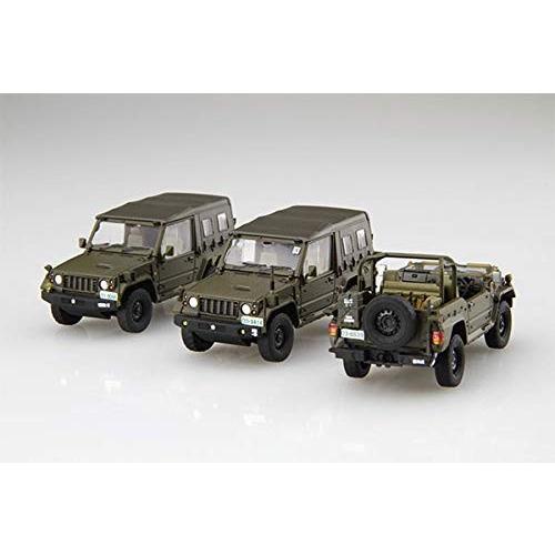 フジミ 72M-12 EX-1 1/72  陸上自衛隊 1/2t トラック(部隊用)3両入り  彩色済み台座付 | フジミ模型