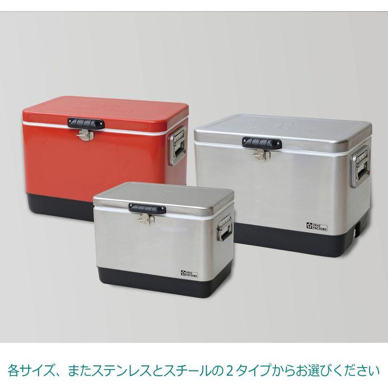 テントファクトリー クーラーボックス メタルクーラー スチール ボックス 51L RED レッド メタルハンドル/ドレンプラグ 標準装備 T クーラーボックス メタルクーラー スチール ボックス 51L RED レッド メタルハンドル/ドレンプラグ 標準装備