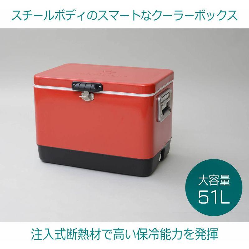 テントファクトリー クーラーボックス メタルクーラー スチール ボックス 51L RED レッド メタルハンドル/ドレンプラグ 標準装備 T クーラーボックス メタルクーラー スチール ボックス 51L RED レッド メタルハンドル/ドレンプラグ 標準装備