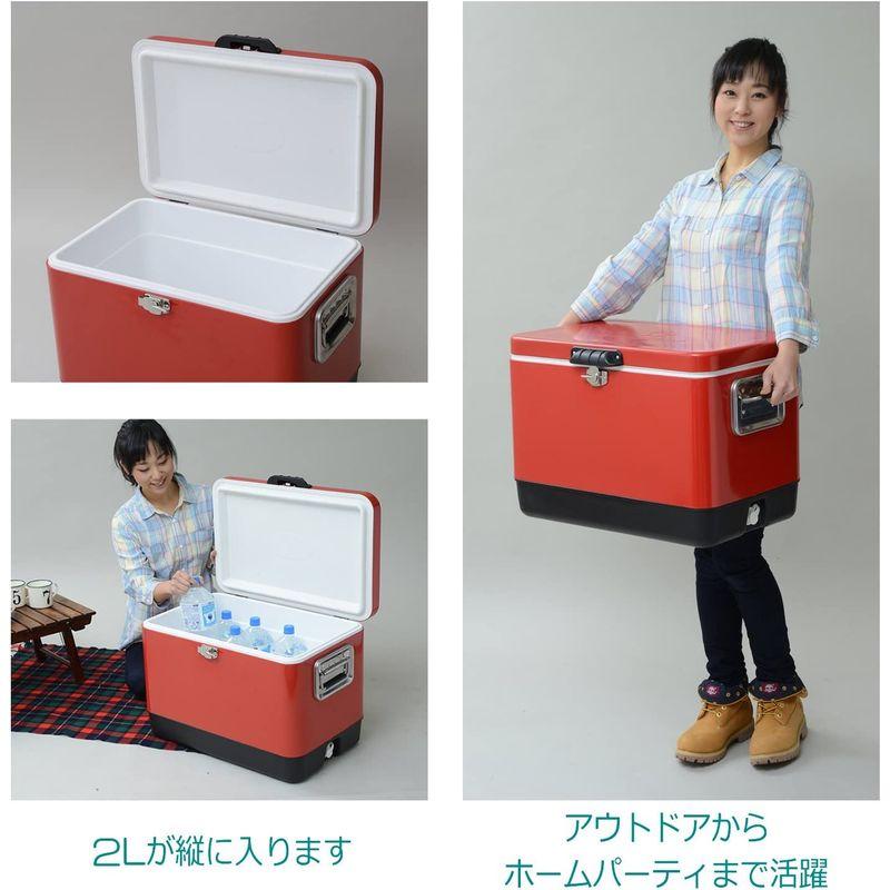 テントファクトリー クーラーボックス メタルクーラー スチール ボックス 51L RED レッド メタルハンドル/ドレンプラグ 標準装備 T クーラーボックス メタルクーラー スチール ボックス 51L RED レッド メタルハンドル/ドレンプラグ 標準装備