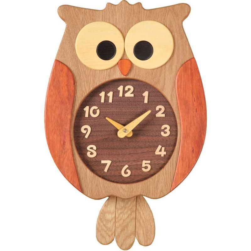 旭川家具 工房ペッカー ふくろう時計 F60 工房ペッカー ふくろう時計