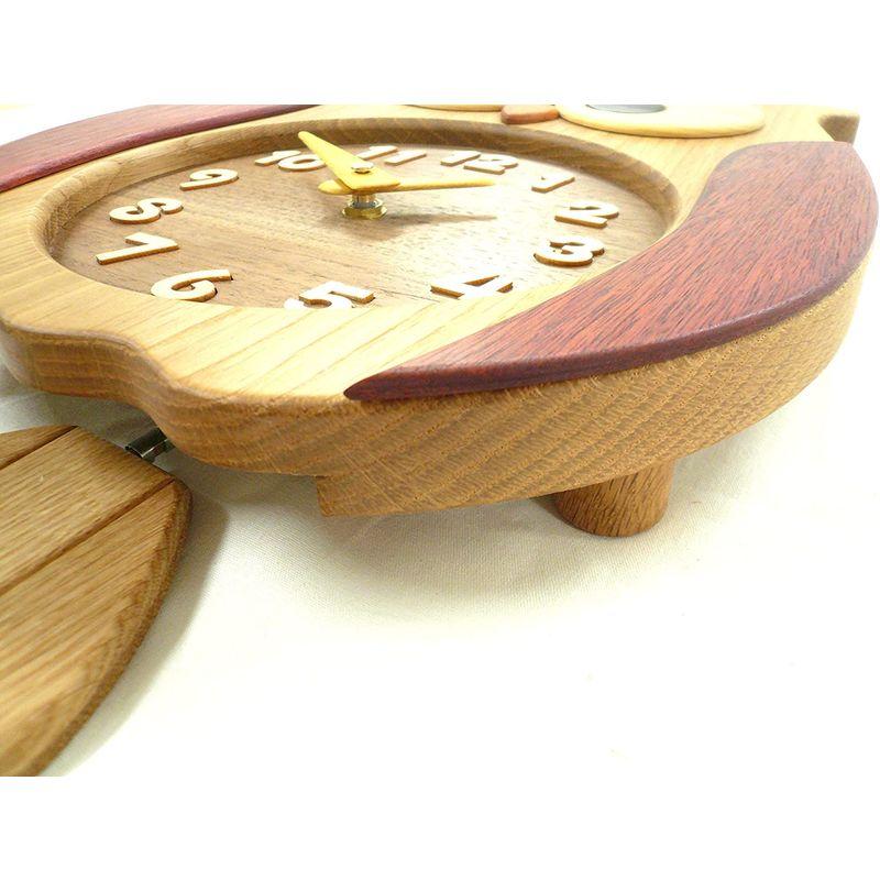 旭川家具 工房ペッカー ふくろう時計 F60 工房ペッカー ふくろう時計