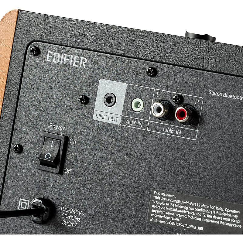 Edifier D12 Bluetooth 5.0 ブックシェルフスピーカー小型 - アンプ内蔵アクティブスピーカー 木製 - 統合デスクト D12 Bluetooth ブックシェルフスピーカー小型 アンプ内蔵アクティブスピーカー 木製