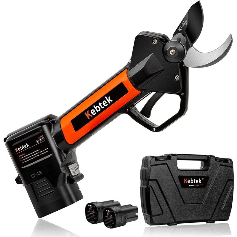 Kebtek 電動剪定バサミ テフロン非粘着性コーディング刃 16.8V コードレス 充電式剪定ばさみ 軽さ・スピード・切れ味の頂点機種 2 電動剪定バサミ テフロン非粘着性コーディング刃 8V コードレス 充電式剪定ばさみ 軽さ スピード 切れ味の頂点機種
