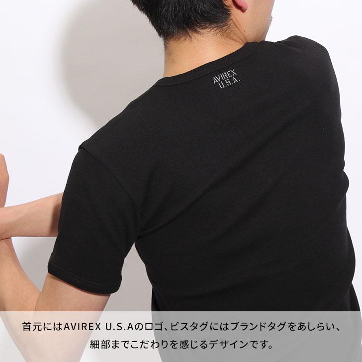 AVIREX（アヴィレックス） アビレックス AVIREX Tシャツ Vネック 半袖